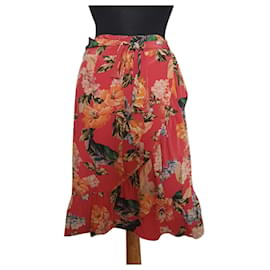 Autre Marque Falda de seda multicolor Multicolor