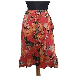Autre Marque Jupe en soie multicolore Multicolore