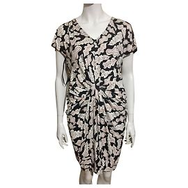 Diane Von Furstenberg DvF drapiertes Nobuko-Kleid aus Seide Mehrfarben