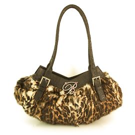 Bolsa de ombro de pele blumarine Marrom