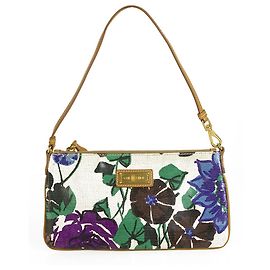 Car Shoes Car Shoe Multicolor Floral print Canvas Clutch Bag Handbag Zip Top Pochette Multiple colors