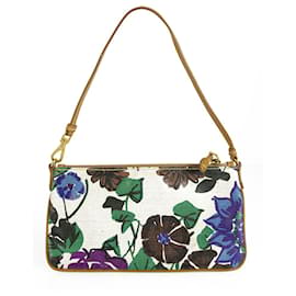 Car Shoes-Car Shoe Multicolor Floral print Canvas Clutch Bag Handbag Zip Top Pochette-Multiple colors