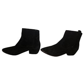 Botas Ash em pele de cervo pretas Preto
