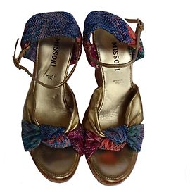 SANDALES COMPENSÉES KORK PLATEFORME MISSONI Multicolore