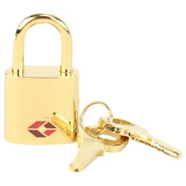 Louis Vuitton-TSA Gold Padlock and Key Set Lock Keepall Eole-Other