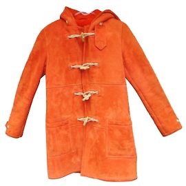 Polo Ralph Lauren shearling duffle coat size 38 Orange