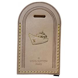 Louis Vuitton-Étiquette de bagage de grande taille estampage à chaud bateau de Taiwan-Beige