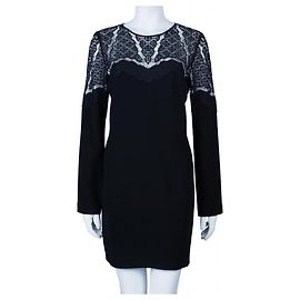 Diane Von Furstenberg DvF Dahlia Spitzenkleid in Schwarz Schwarz