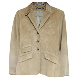 Ralph Lauren-Taglia giacca in camoscio Ralph Lauren 40-Beige