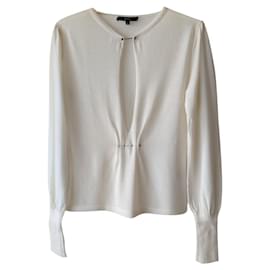Gucci-GUCCI CASHMERE KNITTED SWEATER-White