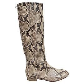Botas de pitón Valentino Garavani p 36,5 Beige