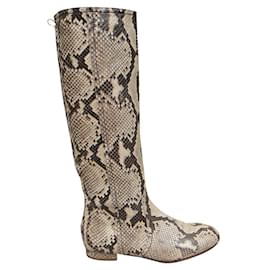 Valentino Garavani Python-Stiefel p 36,5 Beige