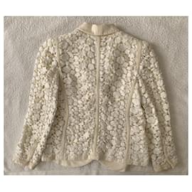 Sonia Rykiel-veste macramé vintage-Blanc