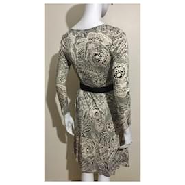Diane Von Furstenberg-DvF Camelita vintage silk wrap dress-Black,Cream