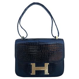 Hermès Hermes Constance Crocodile 23 noir Noir