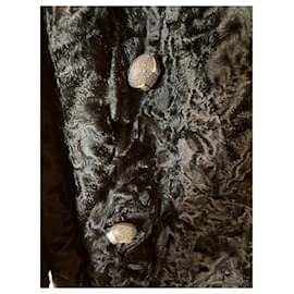 Autre Marque-Black astrakhan coat in very good condition-Black
