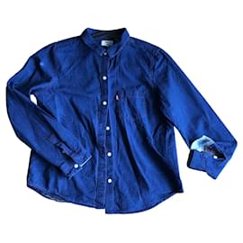 Levi's-Levis Sashiko stiched shirt (Vintage)-Blue