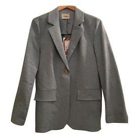 Autre Marque Dixie Blazer Turquoise Cotton Linen Blend Size M Turquoise