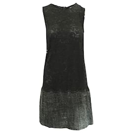 D&G-Woolen Lace Dress-Black