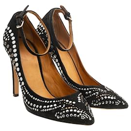 Isabel Marant-Zapatos de tacón Stanley de ante con tachuelas-Negro