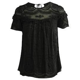 Needle & Thread Top noir en dentelles Noir