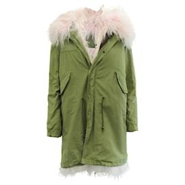 Mr & Mrs italy Lamb Fur Jacket  Green