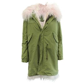 Mr & Mrs italy Jacke aus Lammfell Grün