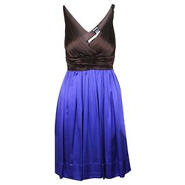 Dkny Vestido drapejado azul elétrico Azul