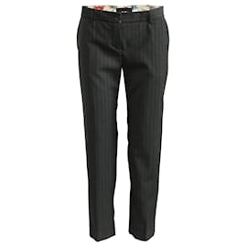 D&G-Striped Dark Gray Pants -Grey