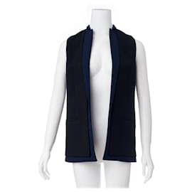 Calvin Klein-Notch Lapel Vest-Black