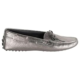Tod's-Silver Loafers-Silvery,Metallic