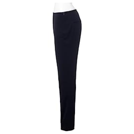Armani-Straight-Leg Tailored Trousers-Black