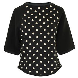 3.1 Phillip Lim Top oversize a pois Nero