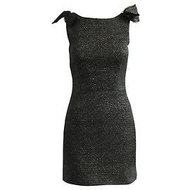D&G Robe de soirée noire avec fil d'argent Noir