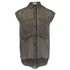 Kenzo Blusa in seta a righe Marrone