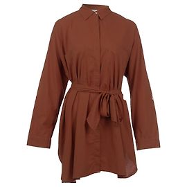 Magali Pascal Robe chemise orange brûlé Orange