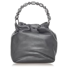 Dior-Dior Gray Leather Malice Handbag-Grey,Dark grey