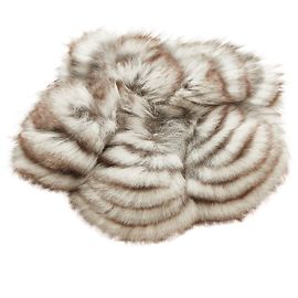 Fendi Graue Fellbrosche Grau