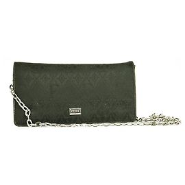 Gianfranco Ferré Gianfranco Ferre Borsa da sera Pochette in Raso Tessuto Monogram Nero w. Catena Nero