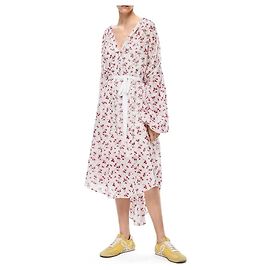 Loewe SS20 Robe chemise fleurie Rose