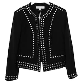 Michael Kors-Michael Kors Studded Crepe Jacket-Black