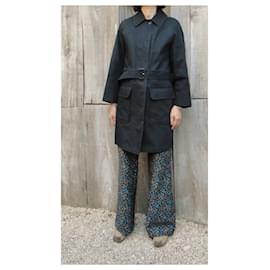 Burberry-Burberry raincoat size S-Black