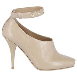 Burberry Blyth Peep-Toe-Pumps aus Leder Braun