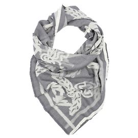 MCM sciarpa con stampa logo Grigio