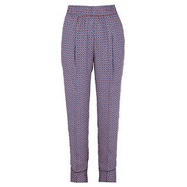 Sandro Dany – Gerade hoch sitzende Satinhose Blau