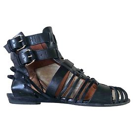 sandales spartiates Givenchy Noir