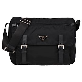Bolsa de ombro Prada em nylon preto NOVA Preto