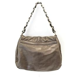 Autre Marque-Coccinelle crossbody bag in taupe-Taupe,Gold hardware