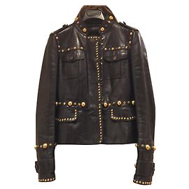 Giacca in pelle Gucci nera Nero