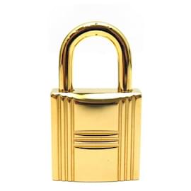 Hermès-NEW PADLOCKS HERMES + 2 KEYS FOR KELLY BIRKIN BAG IN GOLD METAL GOLD PADLOCK-Golden